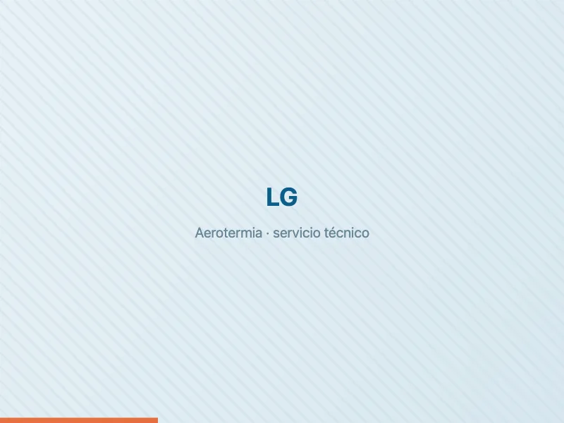 Servicio técnico de aerotermia LG en Badalona