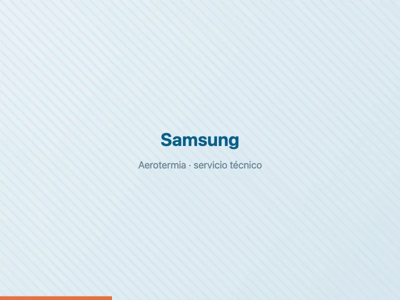 Servicio técnico de aerotermia Samsung en Badalona