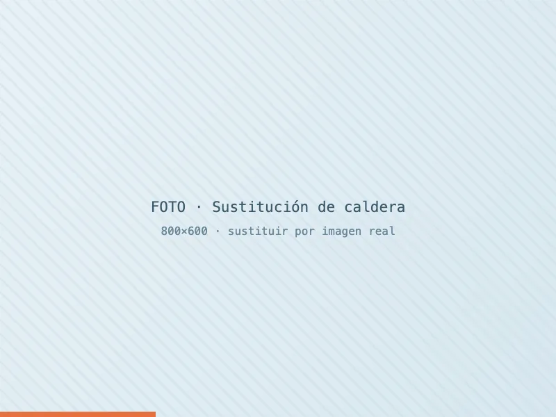 Sustitución de caldera de gas por bomba de calor de aerotermia